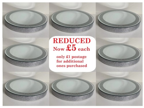 Round mirror candle plates - 10",