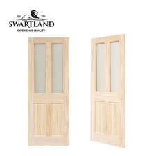 Victorian Style 4 Panel Clear Pine Clear Glazed Internal Doors