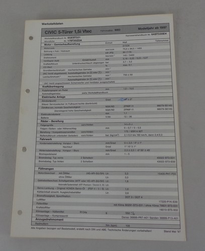 Inspection sheet honda - inspection,