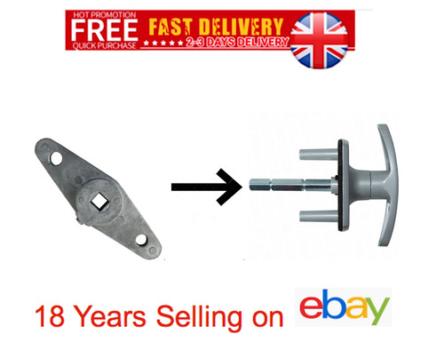 Garage door handle rear lock - rear,