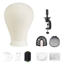 21 inch Wig Head Canvas Mannequin Wigs Manikin Canvas Head Block Set Display