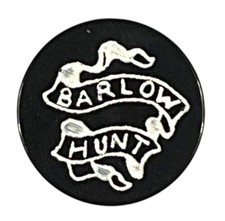 Vintage Old The Barlow Hunt Hunting Club Black & White Uniform Button
