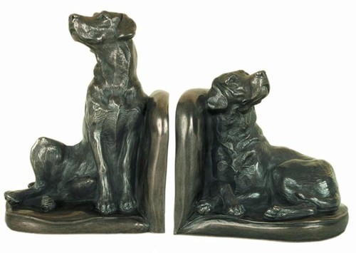 Labrador bookend sculptures - labrador,