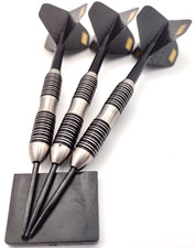 40g Heavy 90% Tungsten Dart Set Barrels, Stems + NEW Pentathlon Dart Flights