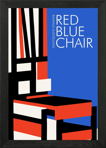 Red blue bauhaus - blue,