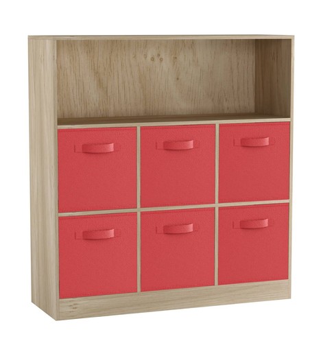 Wide cube bookcase - wide, wooden