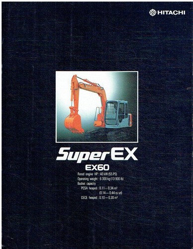 Hitachi super ex60 excavator - hitachi,