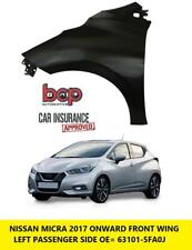 FOR NISSAN MICRA 2017 ON FRONT WING LEFT PASSENGER SIDE INSURANCE APPROVED NEW