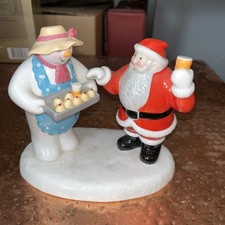 Coalport The Snowman Father Christmas   'All home made"  first edition