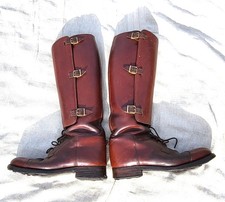 WWI British Army Officer military field trench leather hobnail boots 7 1/2 (UK)