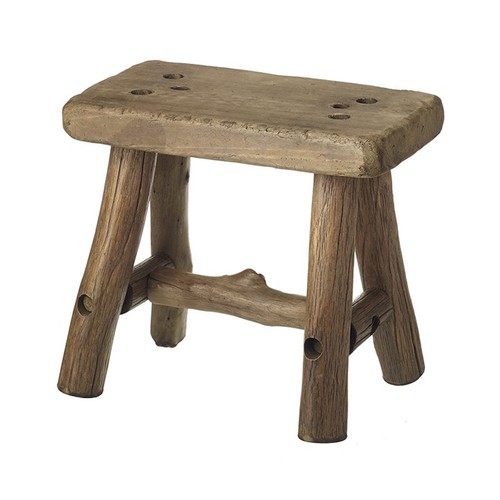 Rustic wooden stool - rustic,