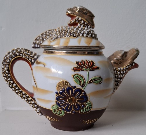 Japanese moriage dragon - japanese, teapot