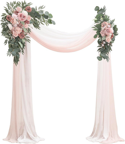Arch flowers with drapes kit - arch,