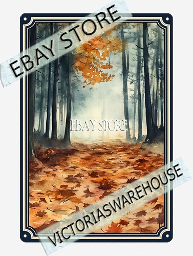 Leaf trail metal tin - leaf,
