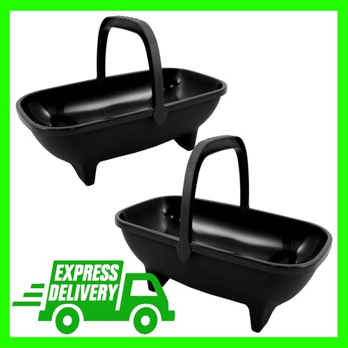 53cm black plastic garden - black, trug