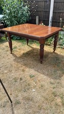 Victorian Style Antique Extending Dining Table with Leaf. One wheel broken