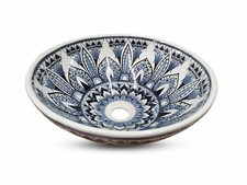 Antique Style Wash Basin Ceramic Basin Washbowl Fine Round Coloured