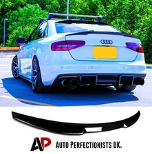 Audi A4 B8.5 Gloss Black Rear M4 Style Boot Lip Spoiler Wing FACELIFT 2012-2016
