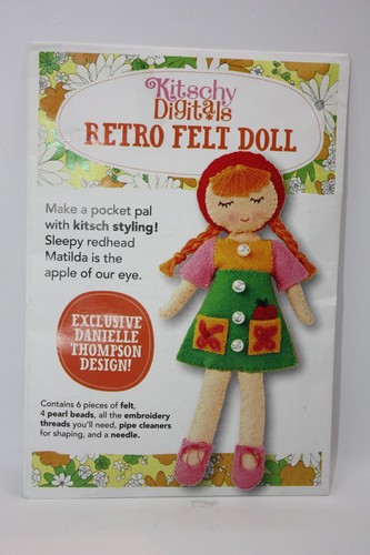 Retro felt doll - doll, makes