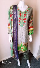 Pakistani/Indian Ladies salwar kameez high quality Linen 3pc stitched suit 