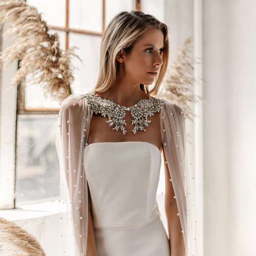 Luxury bridal cape - cape, veil