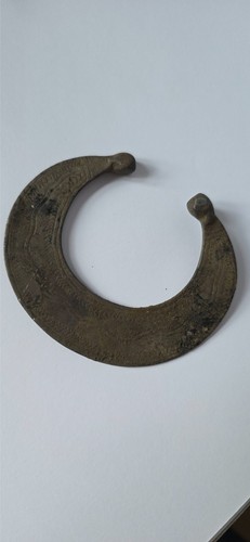 Roman bronze lunula pendent - roman,