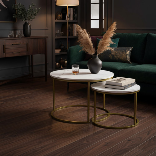 Marble coffee table set 2 - set, of