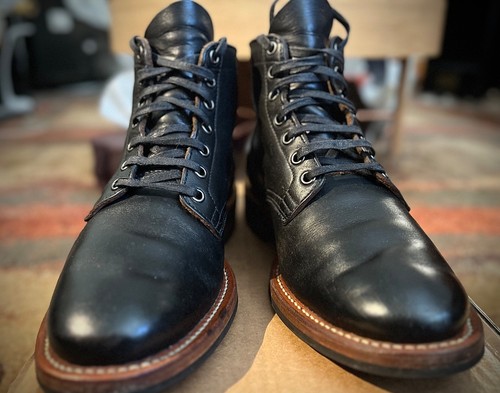 Viberg black service leather - black,