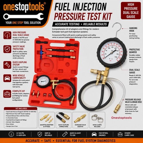Fuel pump pressure - pump, tester