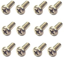Yamaha YAS1C YAS1-C - Tank Badge Screws - A2 Stainless Philips (Pack of 12)