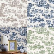 Cottage Chic Toile Wallpaper