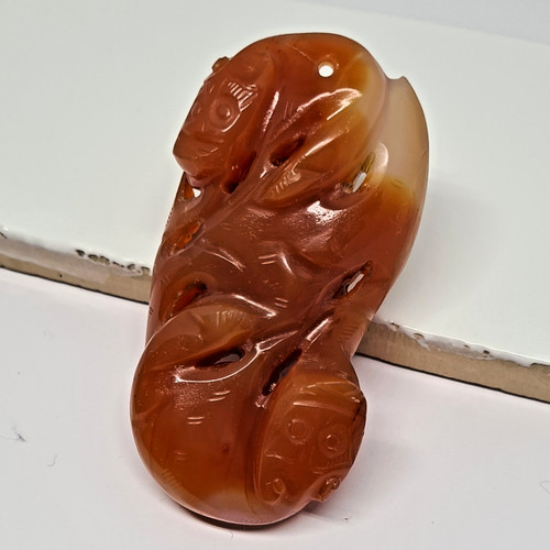 Vintage hand carved carnelian - vintage,