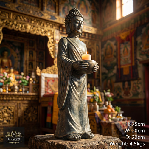 Large 75cm buddha - 75cm, candle