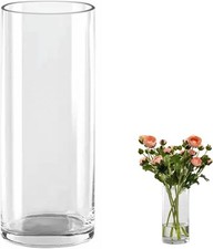 QEEYON Glass Cylinder Vase