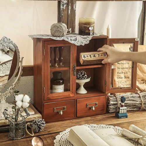 Desktop drawers wooden storage - drawers,