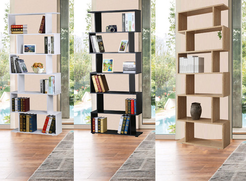 Tall wooden bookcase - bookcase, display
