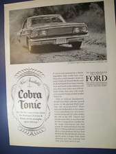 1964 Ford Fairlane Sport Coupe w/ Cobra kit mid-size-mag ad - "Cobra Tonic"