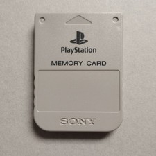 Grey Official PS1 Memory Card - Sony PlayStation One Tested Genuine SCPH-1020 43