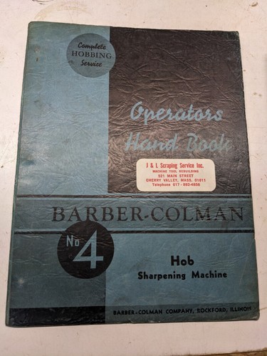 Barber colman hob sharpening - hob,