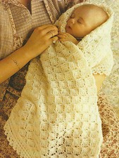Baby Shawl with frilled border