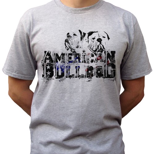American bulldog logo grey t - logo,
