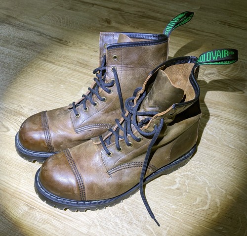Solovair brown size steel - size, 10