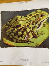 Rare Vintage Ehrman 1993 Kaffe Fassett Lily Pad Frog Tapestry Large Cushion Kit