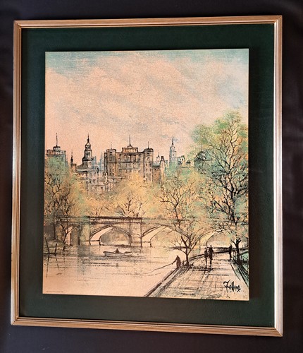 Vintage mid century framed - vintage,