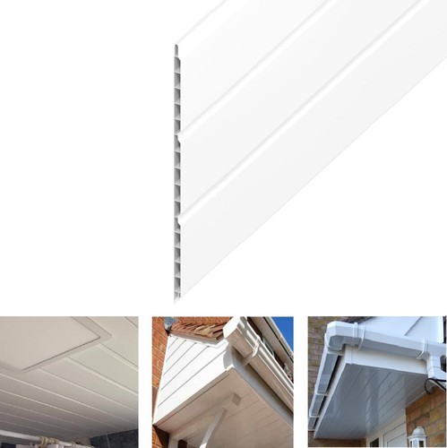 White upvc hollow soffit - hollow,