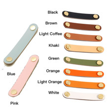 2 PCS draw handles knobs leather brass modern loop pull handles for drawer box