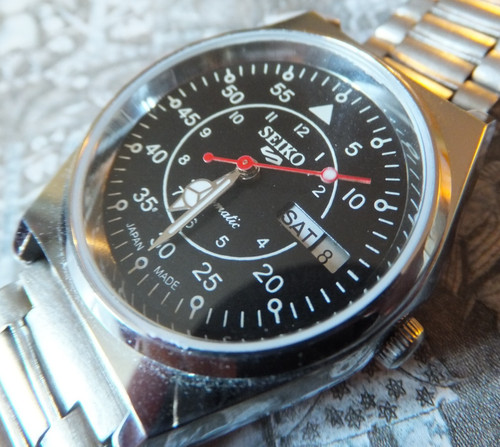 Seiko black fleiger style - black, "fleiger