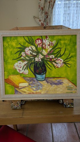 Van gogh flowers repro oil - flowers,