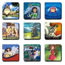 Studio Ghibli - Coasters - Hard wood - Totoro - Spirited Away - Kiki Anime Gift