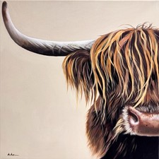 Highland Cow oil painting On